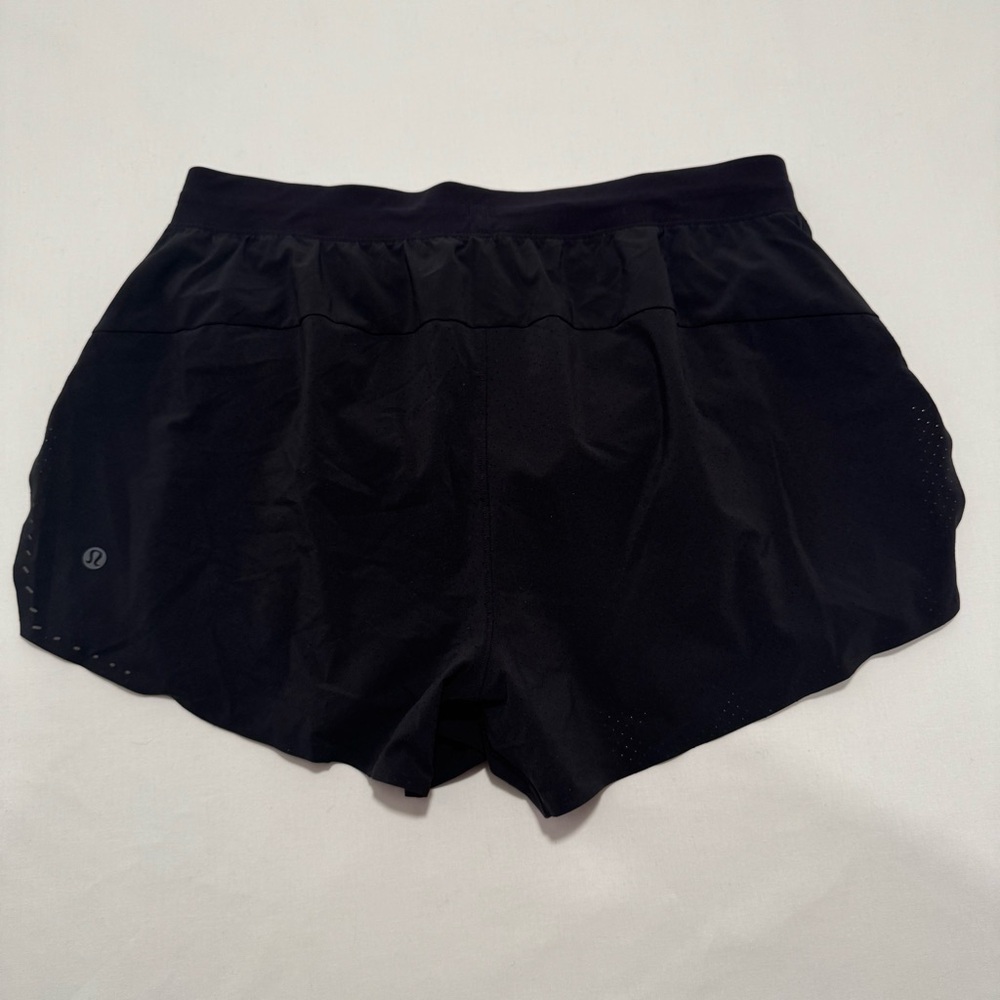 Men’s Black Lululemon Fast and Free running shorts size Large lined 3” - Picture 2 of 5